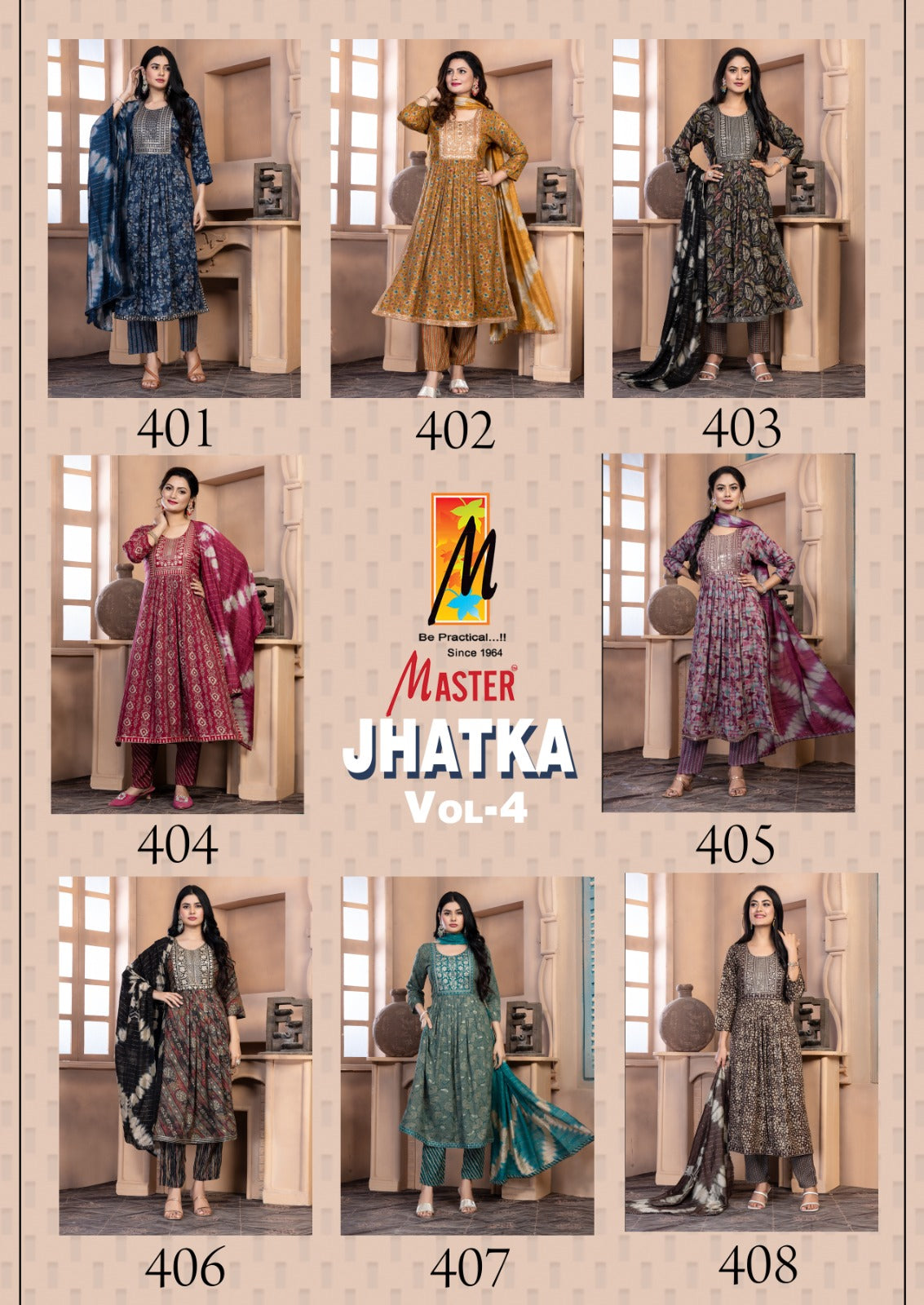 Jhakta Vol 4 Master Capsule Readymade Pant Style Suits Exporter Gujarat