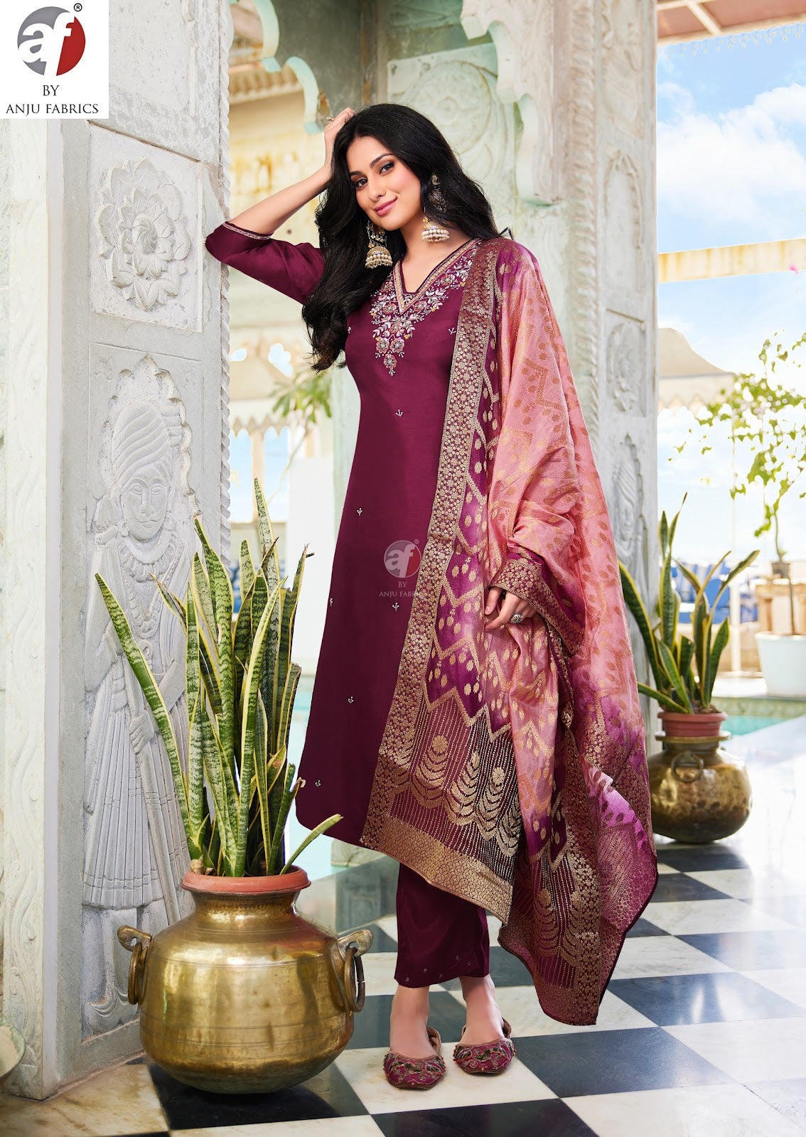 Jhalak Af Dola Silk Readymade Pant Style Suits Wholesaler