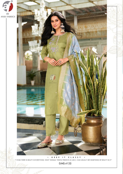 Jhalak Af Dola Silk Readymade Pant Style Suits Wholesaler