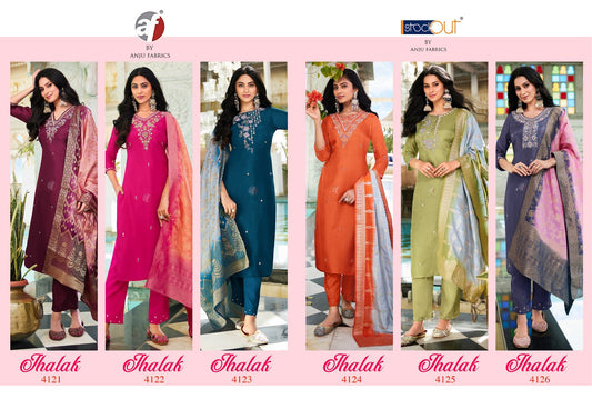 Jhalak Af Dola Silk Readymade Pant Style Suits Wholesaler