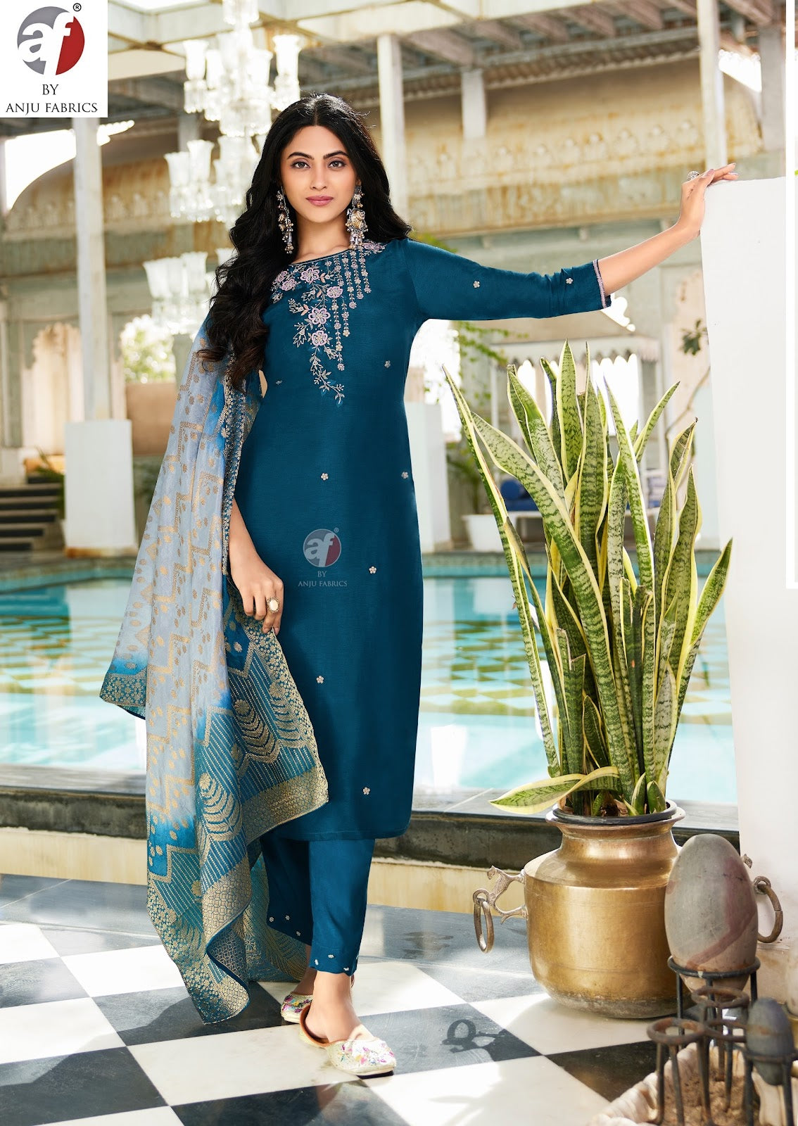 Jhalak Af Dola Silk Readymade Pant Style Suits Wholesaler