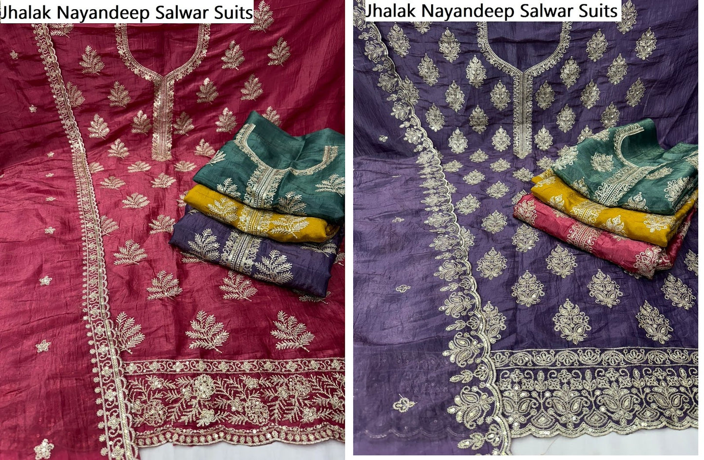 Jhalak Nayandeep Gold Crush Salwar Suits Manufacturer