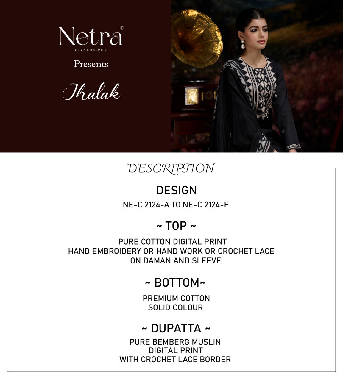 Jhalak Netra Cotton Pant Style Suits Wholesaler