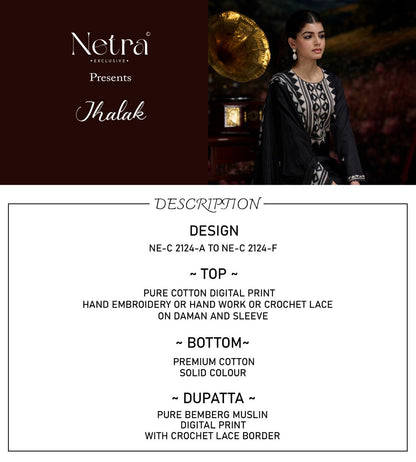 Jhalak Netra Cotton Pant Style Suits Wholesaler