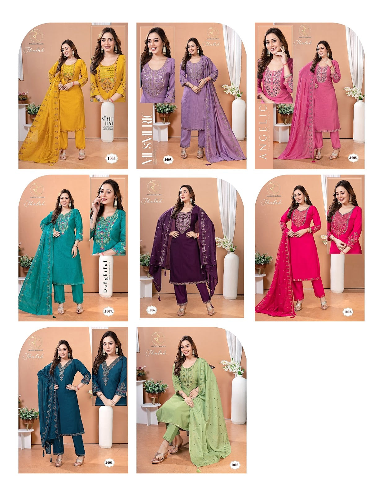 Jhalak Vol 1 Ramdev Creation Vertigan Readymade Pant Style Suits Exporter