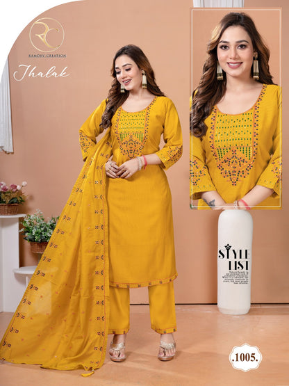 Jhalak Vol 1 Ramdev Creation Vertigan Readymade Pant Style Suits Exporter