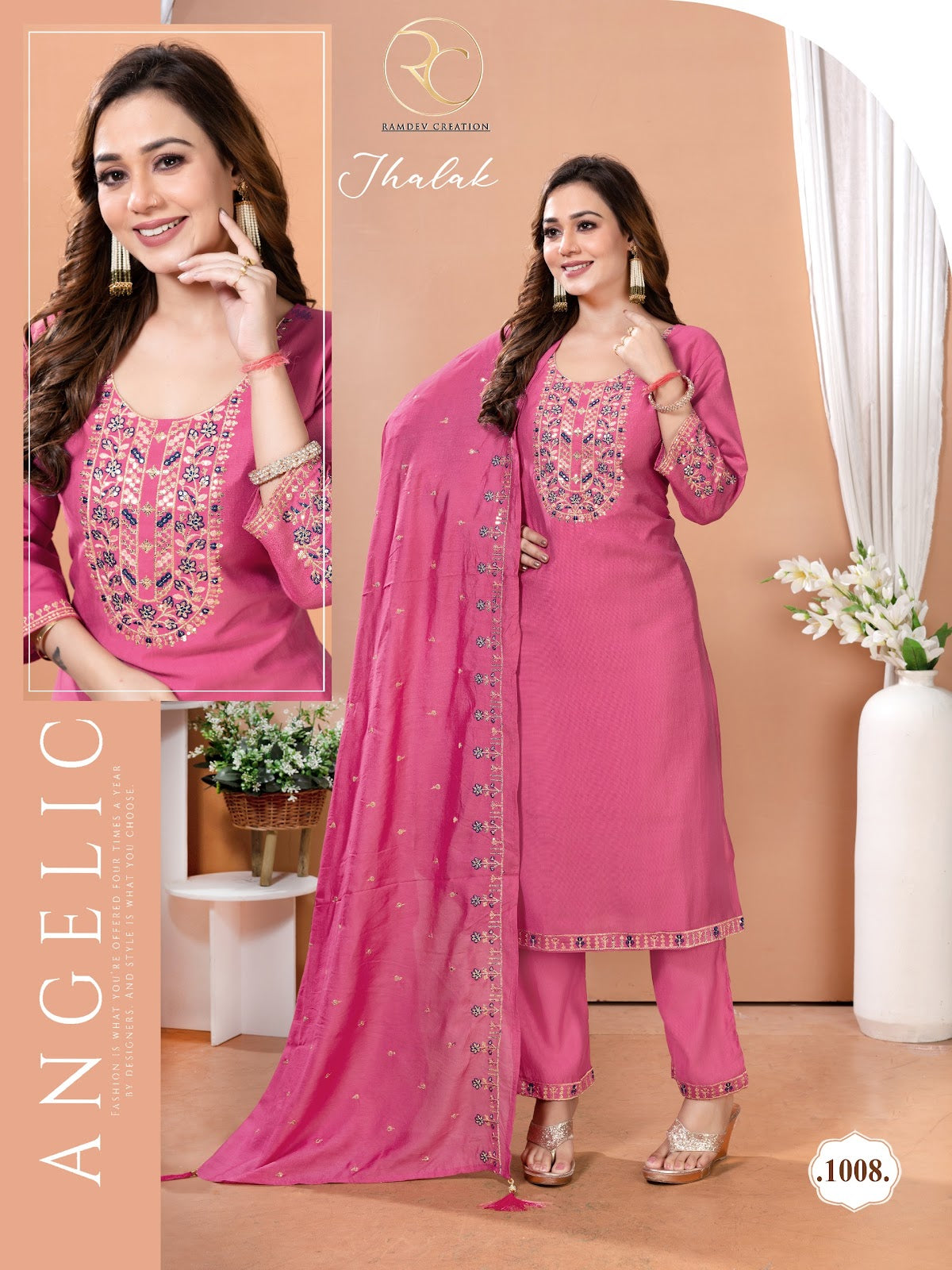 Jhalak Vol 1 Ramdev Creation Vertigan Readymade Pant Style Suits Exporter