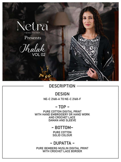 Jhalak Vol 2 Netra Cotton Pant Style Suits Wholesale Price