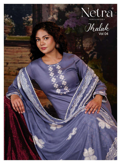 Jhalak Vol 4 Netra Cotton Pant Style Suits Wholesale Rate