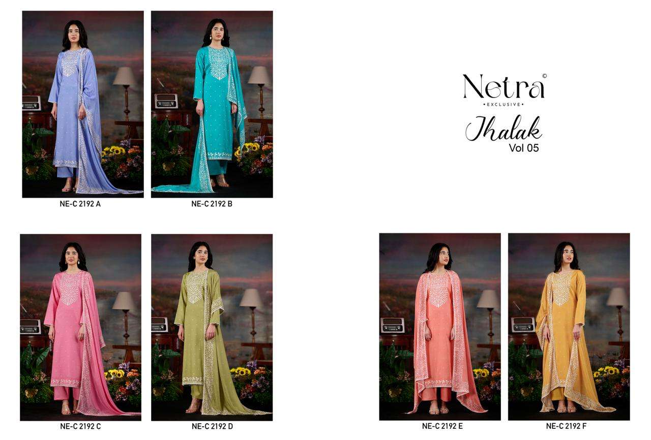 Jhalak Vol 5 Netra Cotton Pant Style Suits Supplier