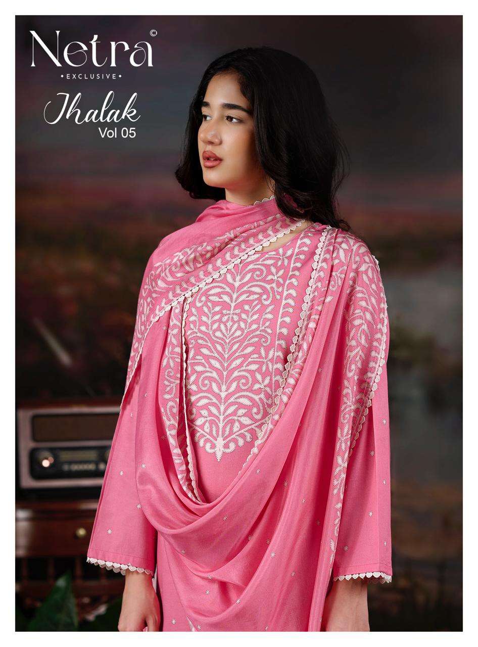 Jhalak Vol 5 Netra Cotton Pant Style Suits Supplier