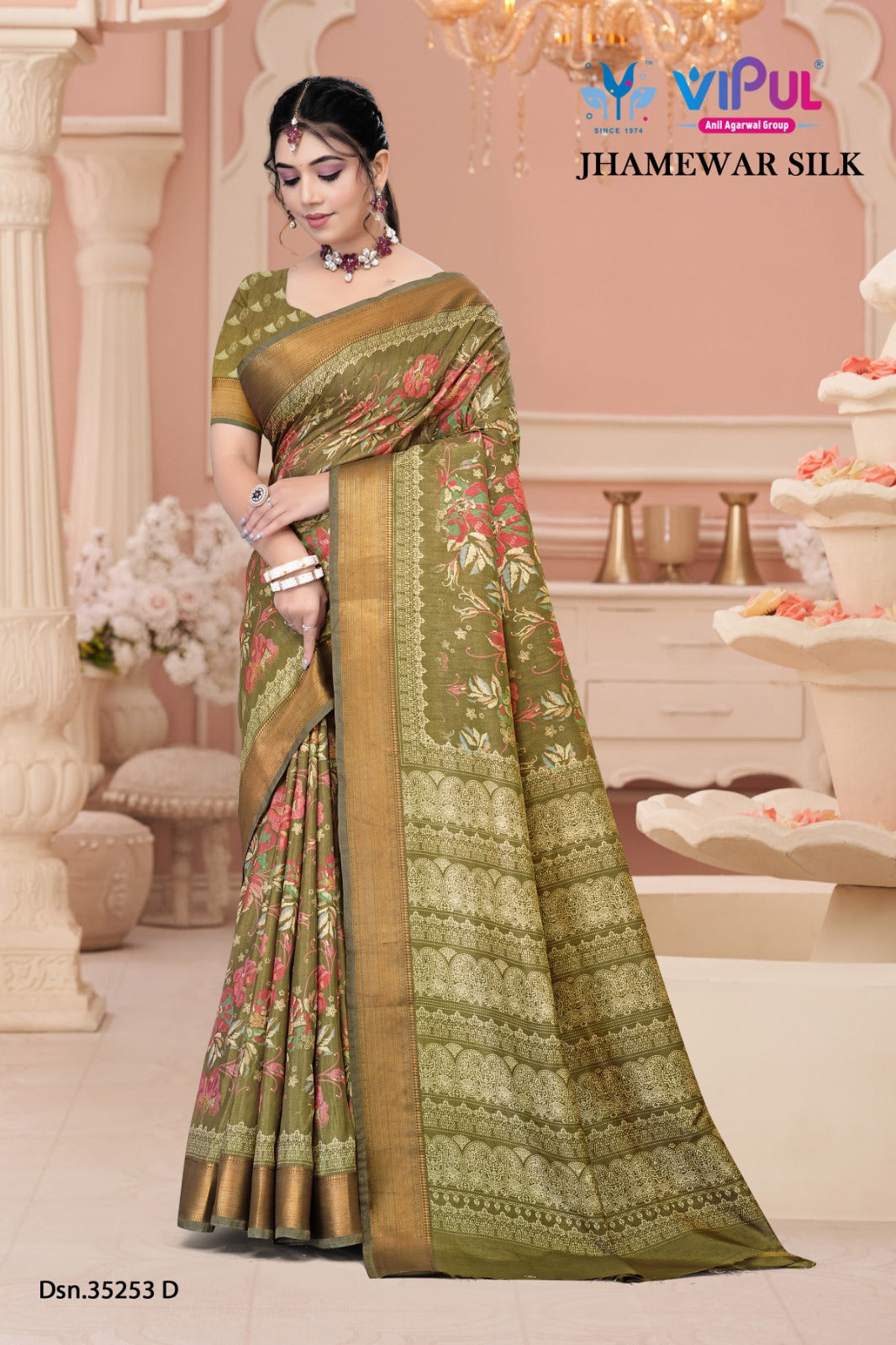 Jhamewar Silk 35253 Vipul Sarees Exporter