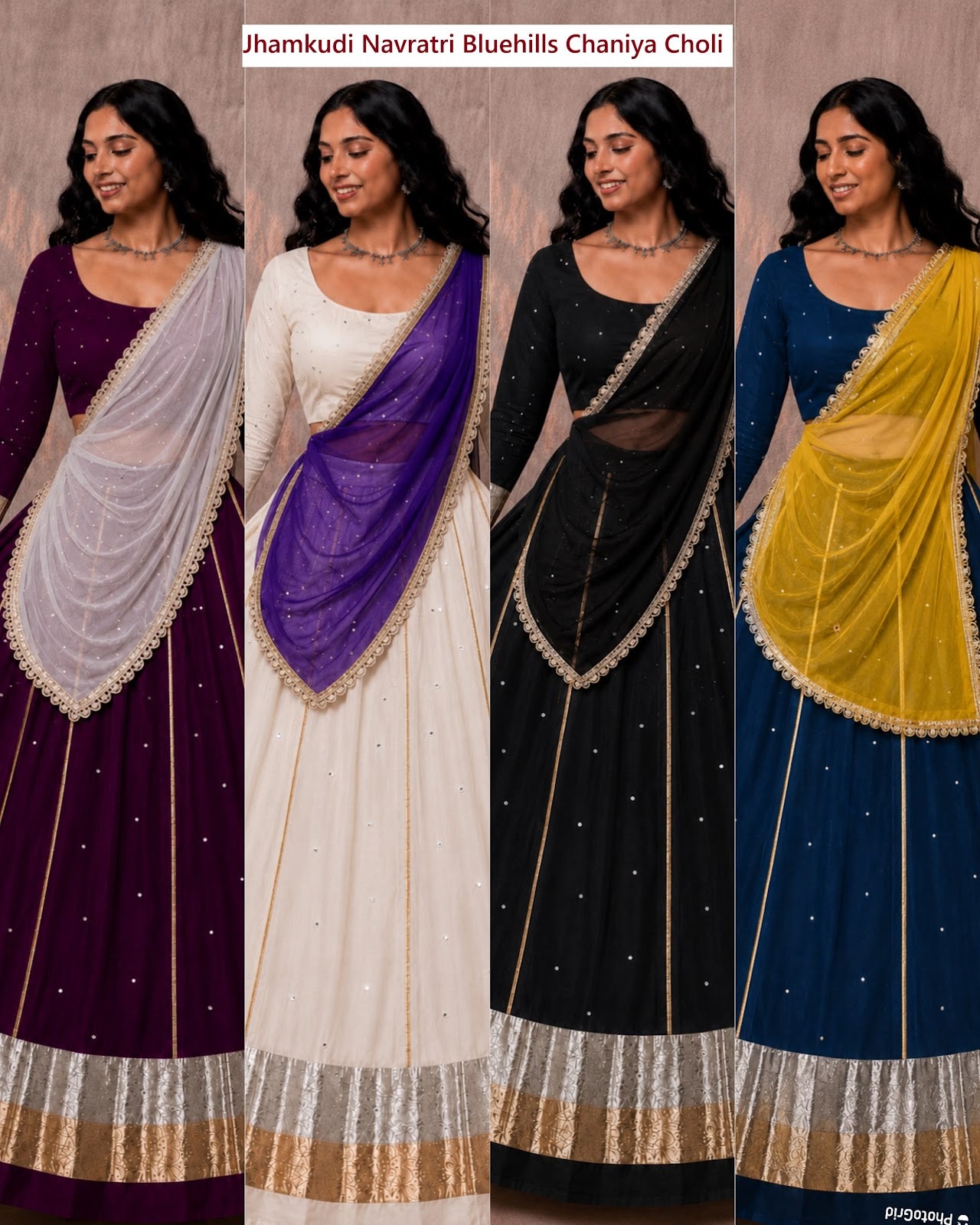 Jhamkudi Navratri Bluehills Rayon Chaniya Choli Supplier Ahmedabad