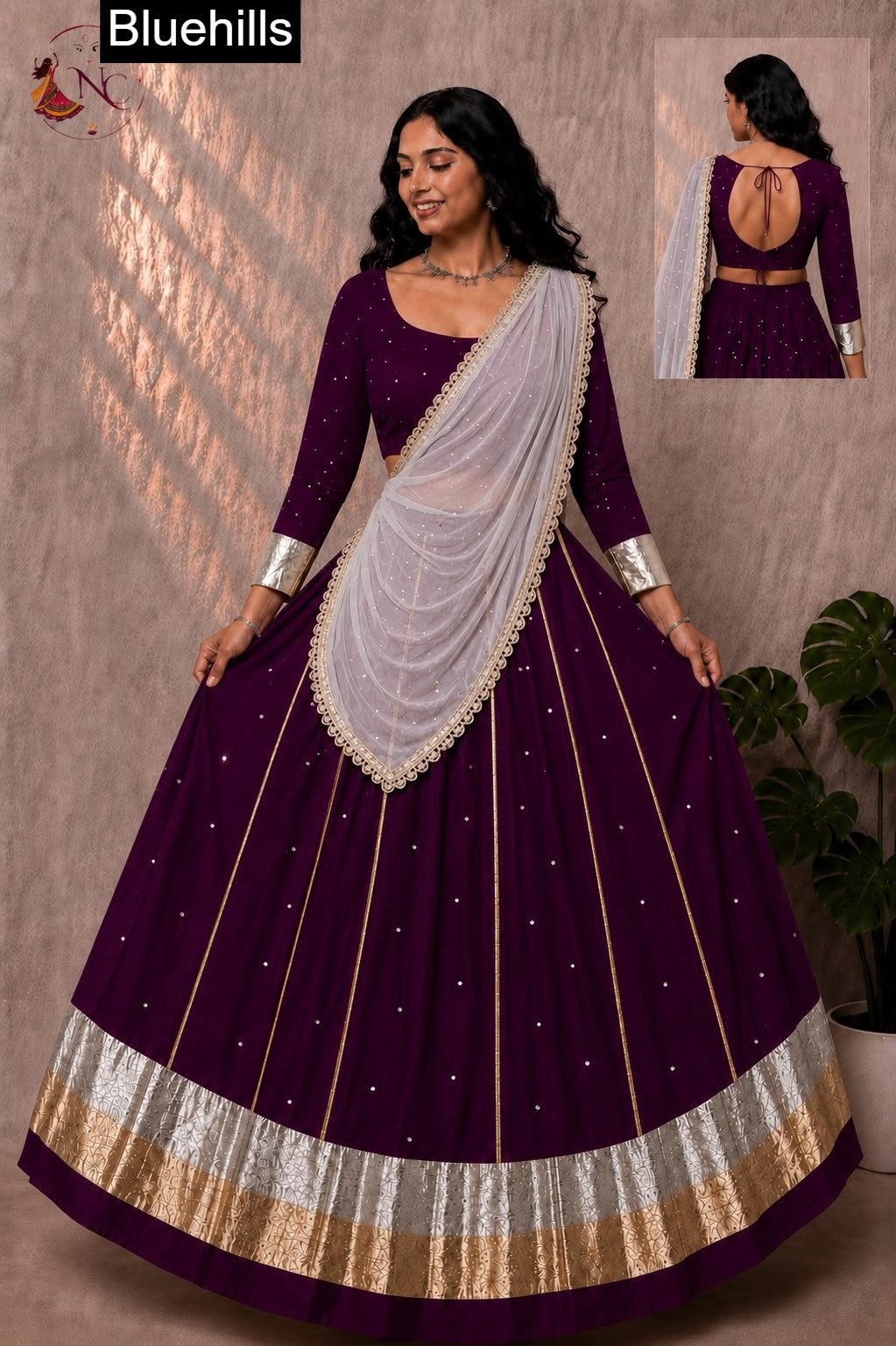 Jhamkudi Navratri Bluehills Rayon Chaniya Choli Supplier Ahmedabad