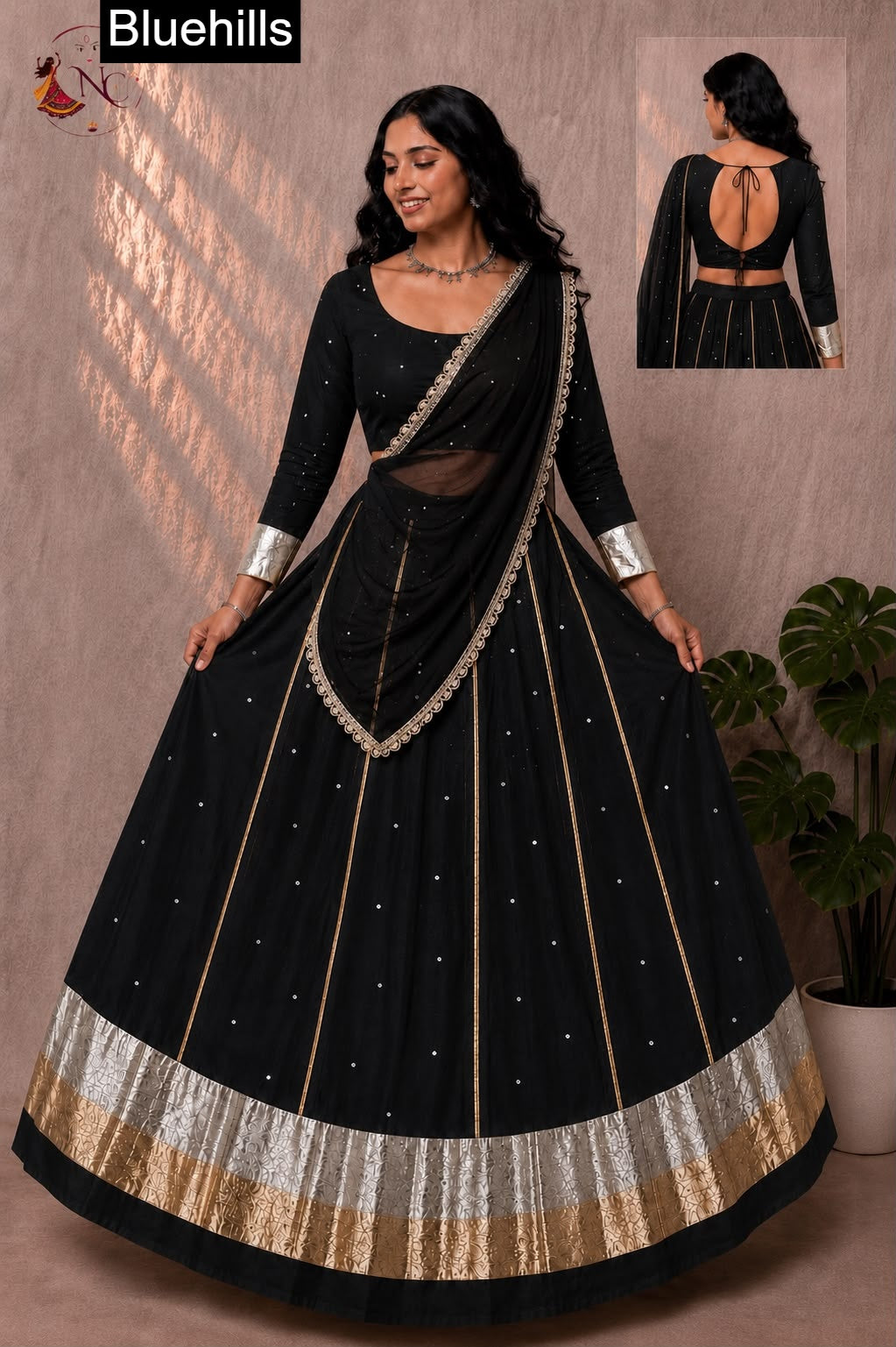 Jhamkudi Navratri Bluehills Rayon Chaniya Choli Supplier Ahmedabad