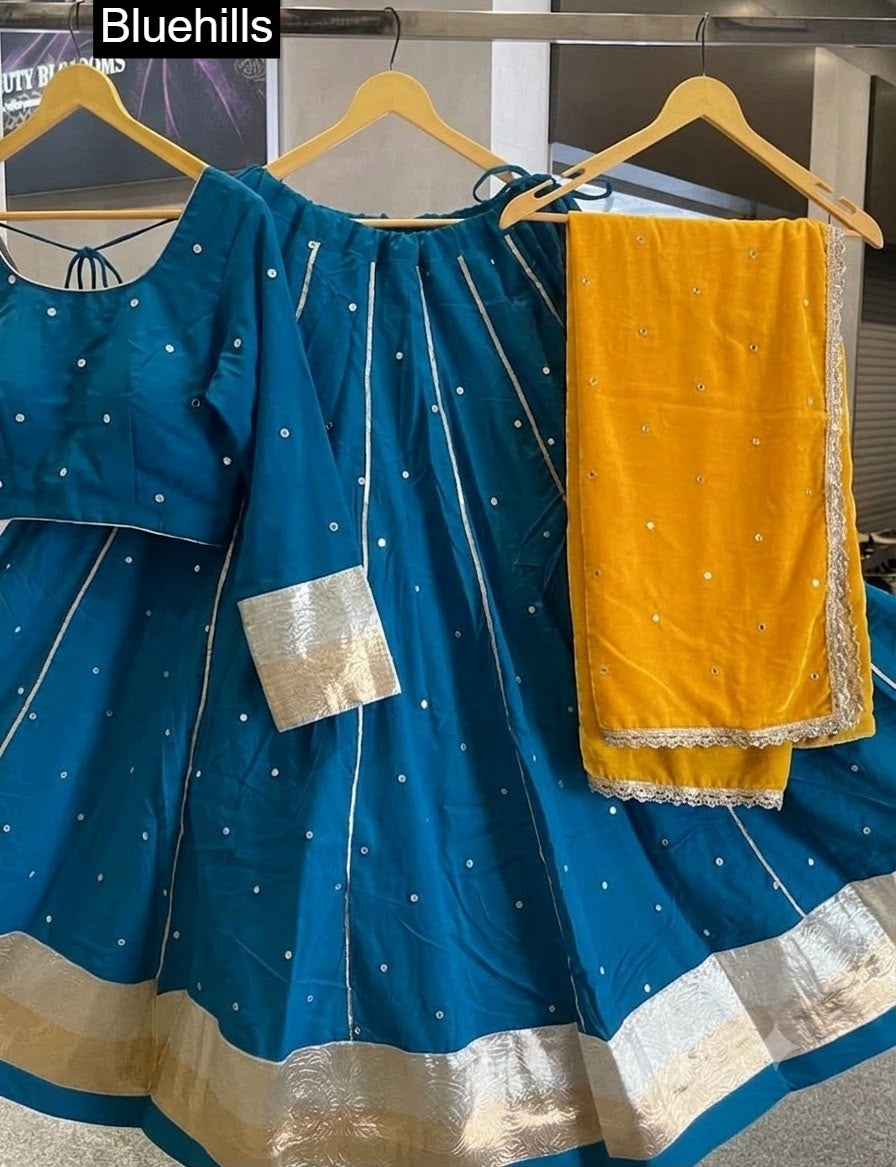 Jhamkudi Navratri Bluehills Rayon Chaniya Choli Supplier Ahmedabad