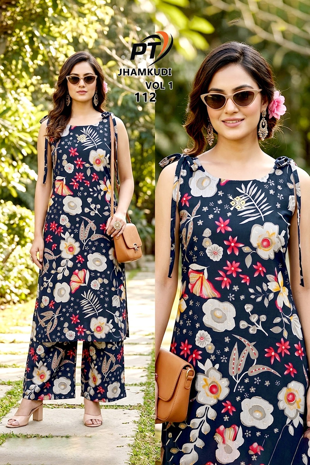 Jhamkudi Vol 1 Pt Vertican Kurti Plazzo Set Manufacturer Ahmedabad