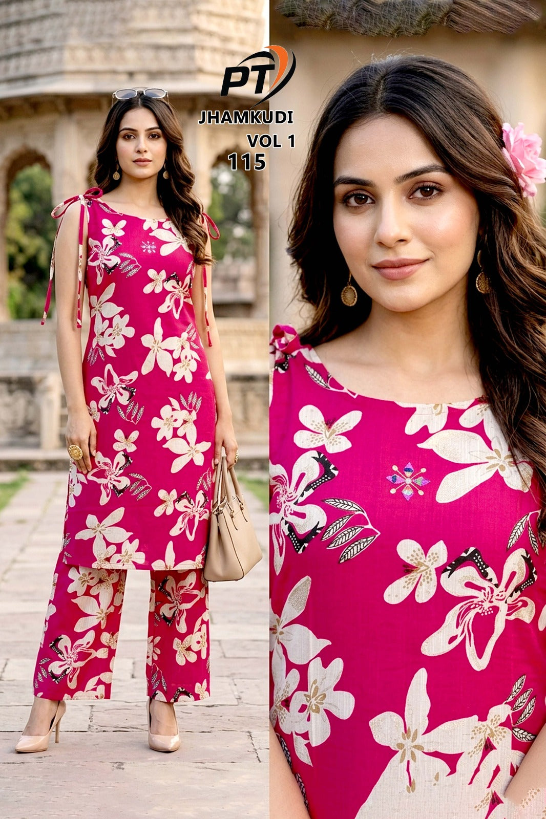 Jhamkudi Vol 1 Pt Vertican Kurti Plazzo Set Manufacturer Ahmedabad