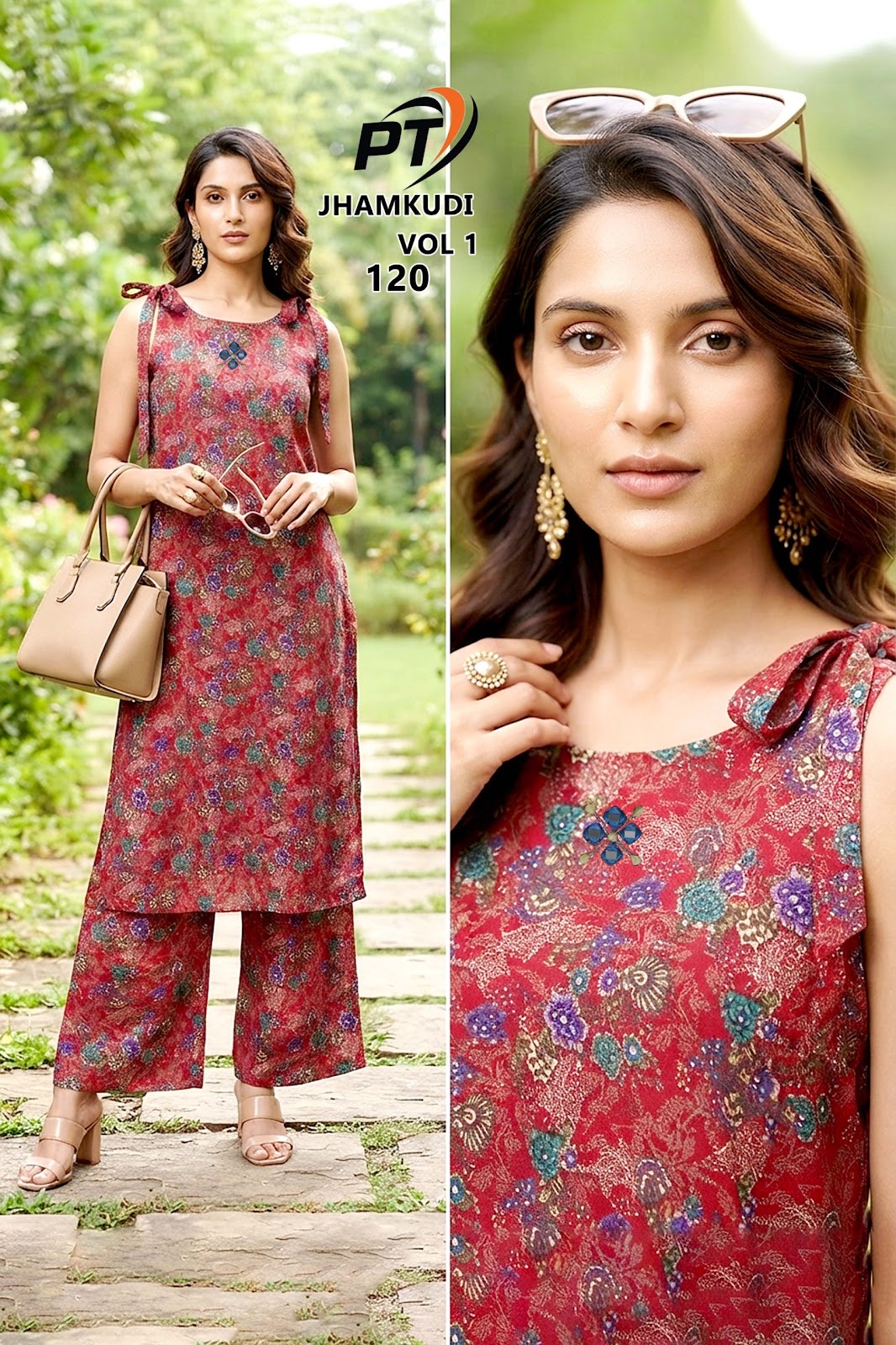 Jhamkudi Vol 1 Pt Vertican Kurti Plazzo Set Manufacturer Ahmedabad