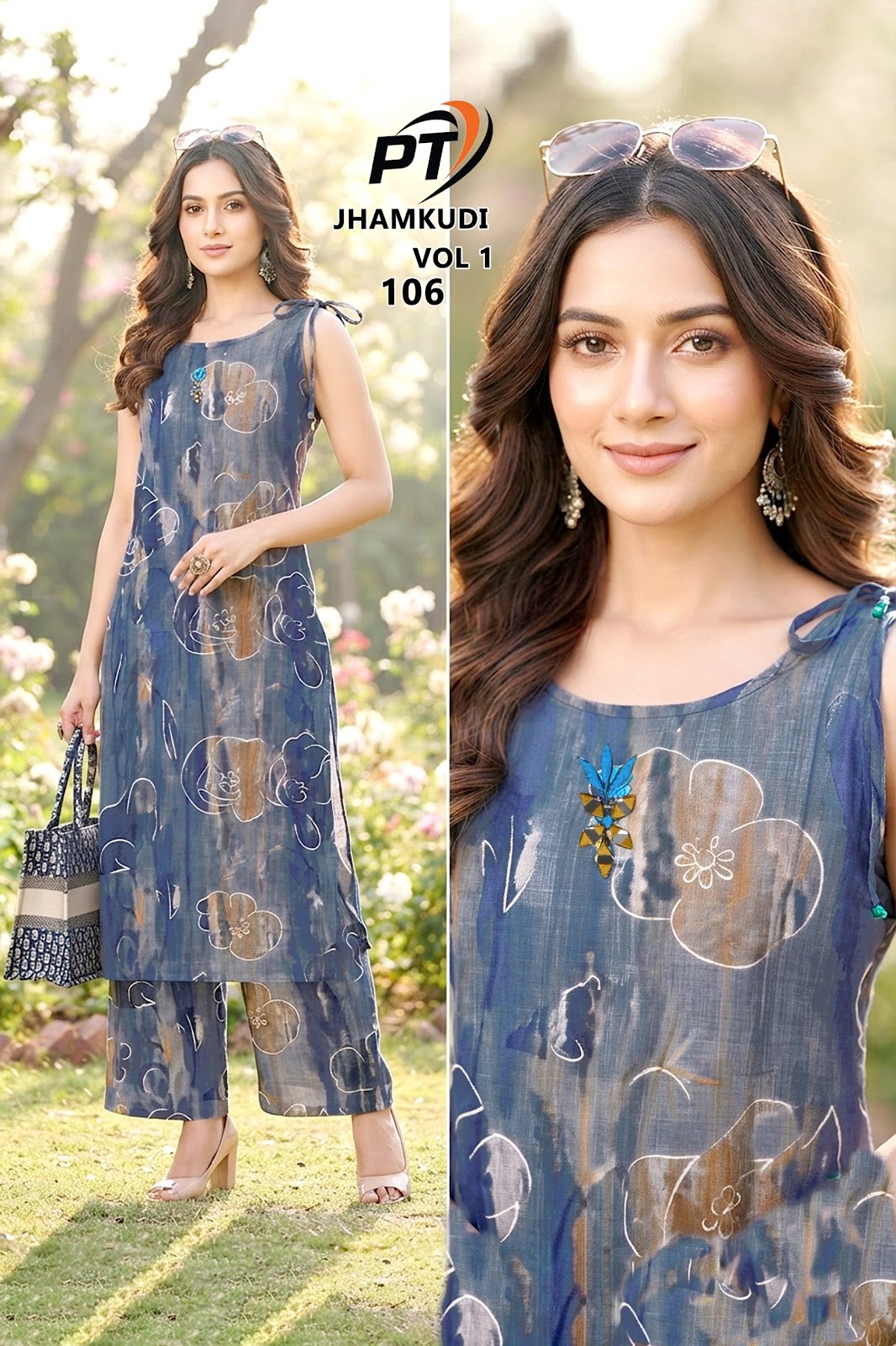 Jhamkudi Vol 1 Pt Vertican Kurti Plazzo Set Manufacturer Ahmedabad