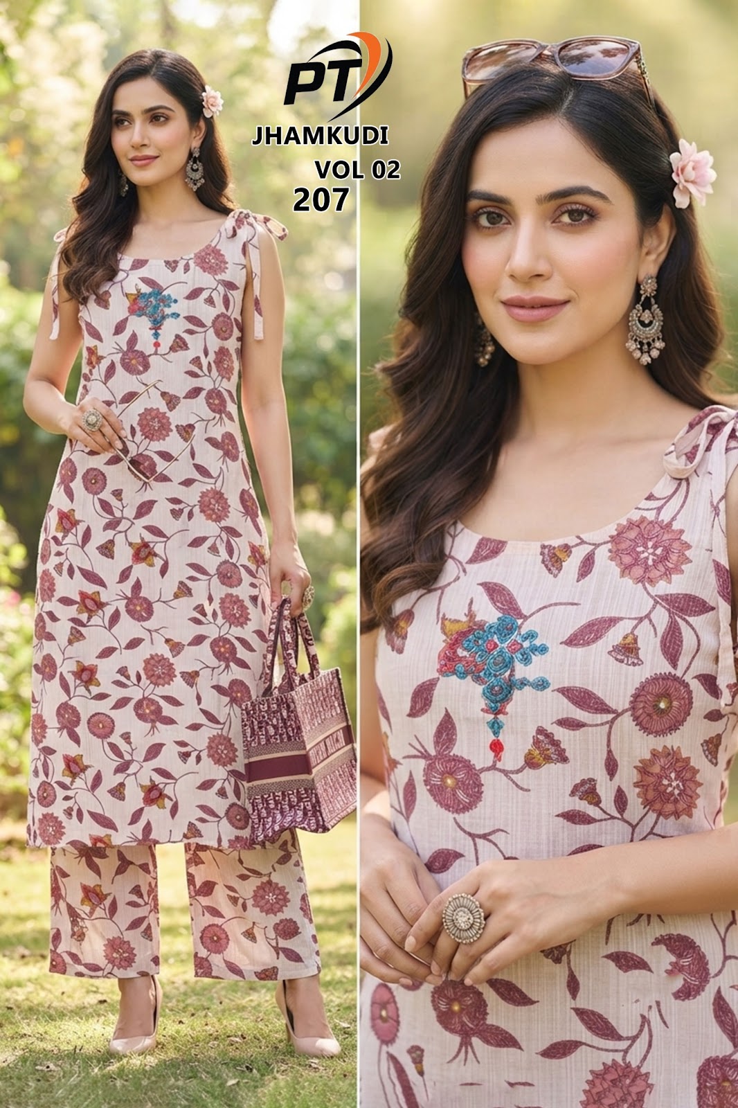 Jhamkudi Vol 2 Pt Vertican Co Ord Set Wholesaler India