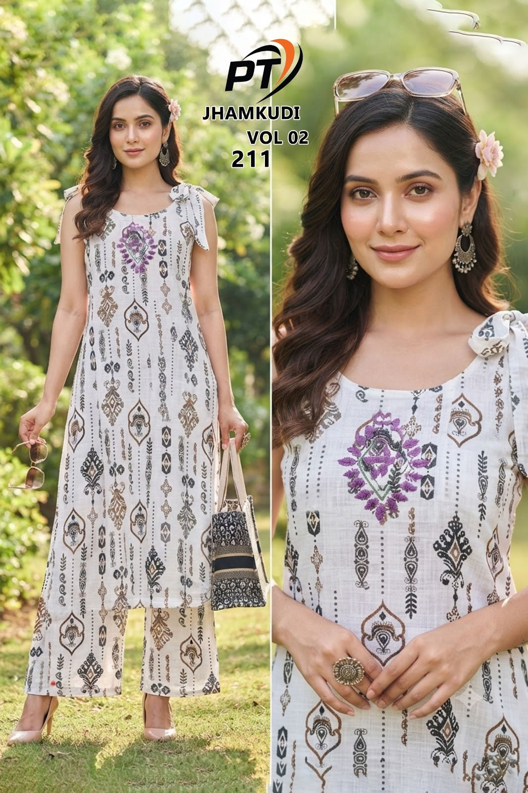 Jhamkudi Vol 2 Pt Vertican Co Ord Set Wholesaler India