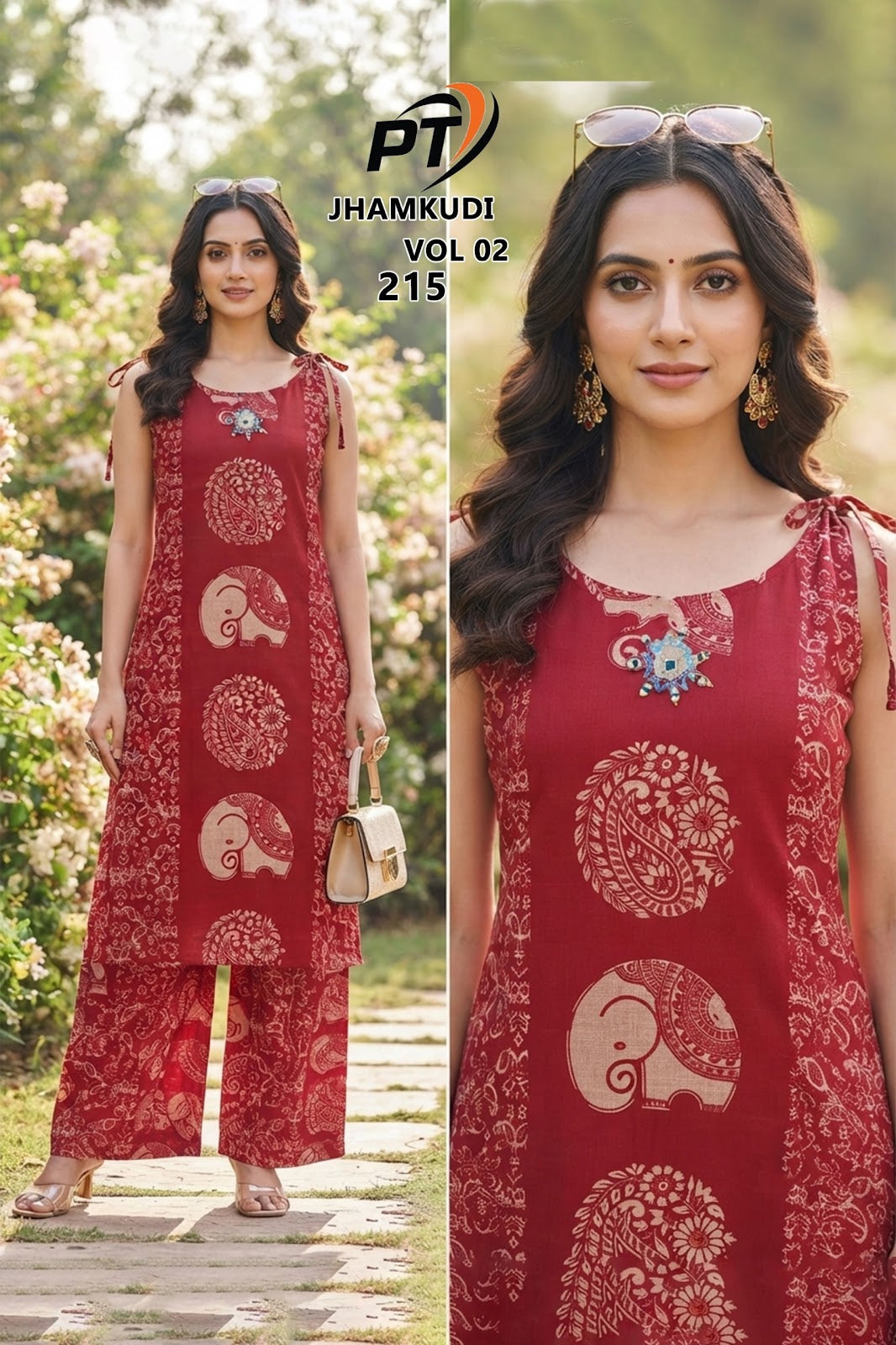 Jhamkudi Vol 2 Pt Vertican Co Ord Set Wholesaler India