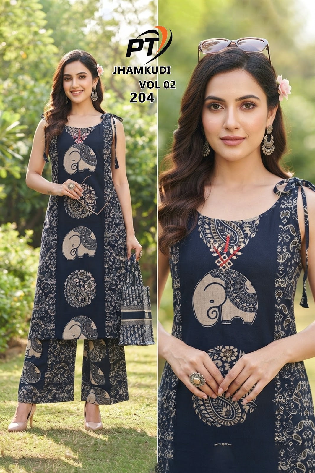 Jhamkudi Vol 2 Pt Vertican Co Ord Set Wholesaler India