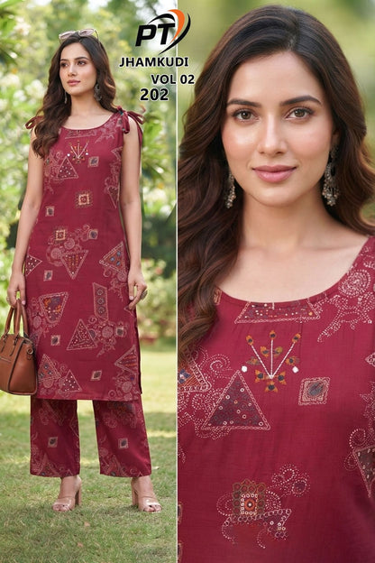 Jhamkudi Vol 2 Pt Vertican Co Ord Set Wholesaler India