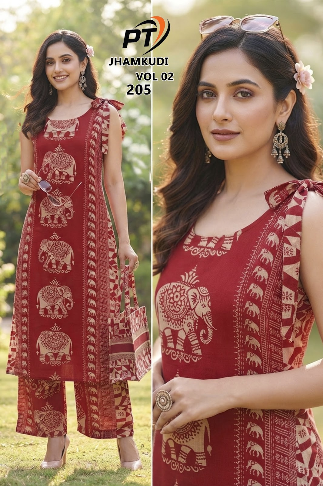 Jhamkudi Vol 2 Pt Vertican Co Ord Set Wholesaler India