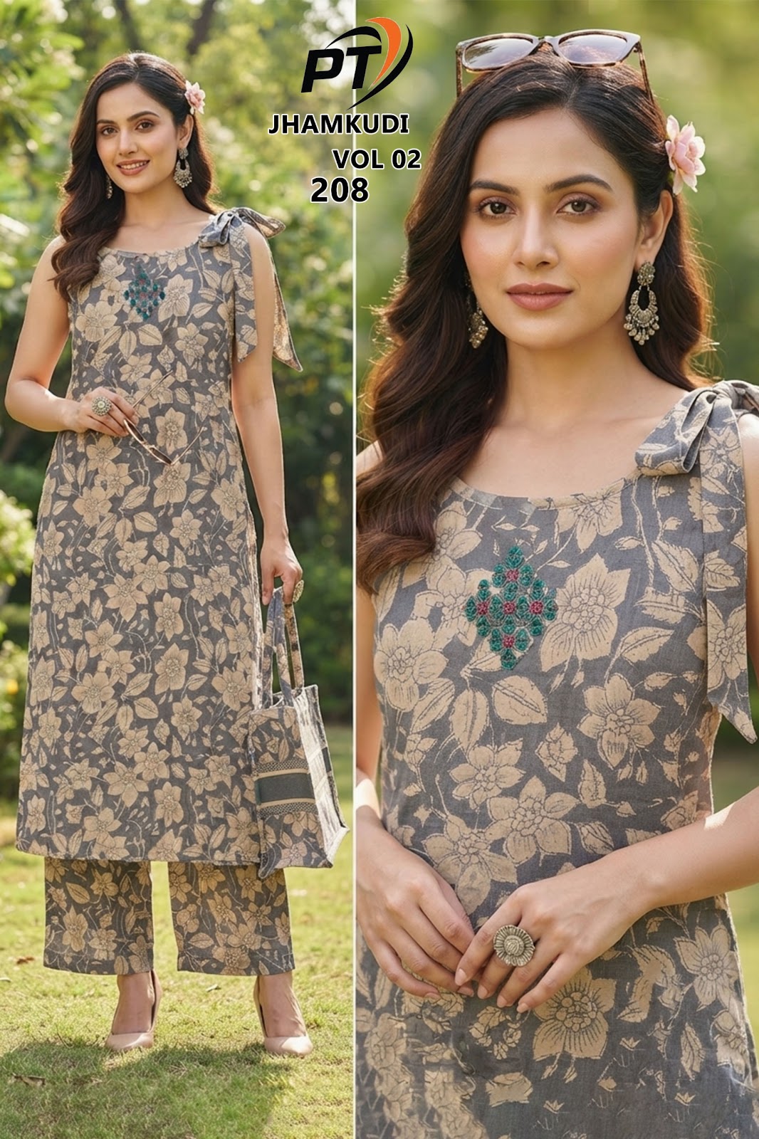 Jhamkudi Vol 2 Pt Vertican Co Ord Set Wholesaler India