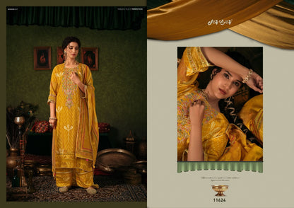 Jhanak Jay Vijay Bemberg Muslin Plazzo Style Suits Exporter Gujarat