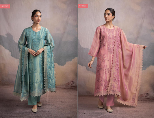Jharna Naariti Tissue Silk Pant Style Suits Manufacturer India