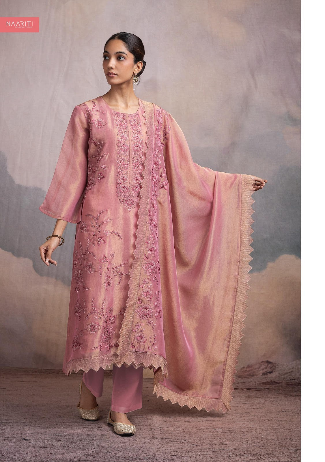 Jharna Naariti Tissue Silk Pant Style Suits Manufacturer India