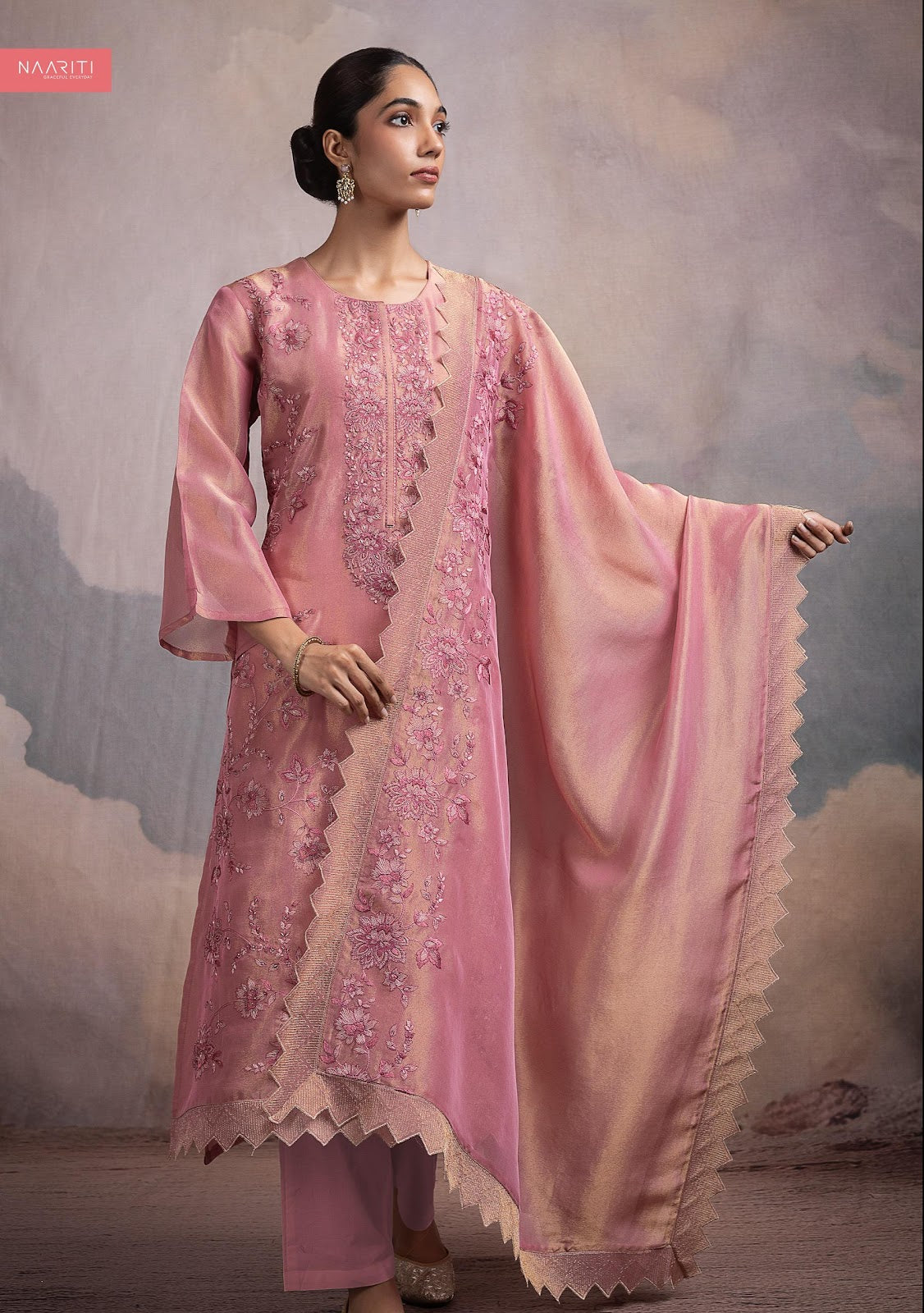 Jharna Naariti Tissue Silk Pant Style Suits Manufacturer India
