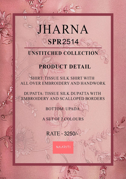 Jharna Naariti Tissue Silk Pant Style Suits Manufacturer India