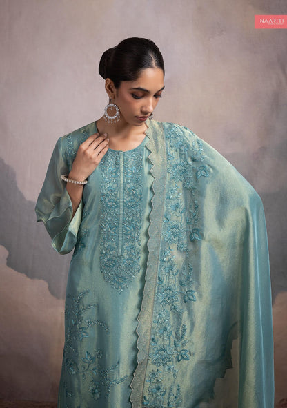Jharna Naariti Tissue Silk Pant Style Suits Manufacturer India