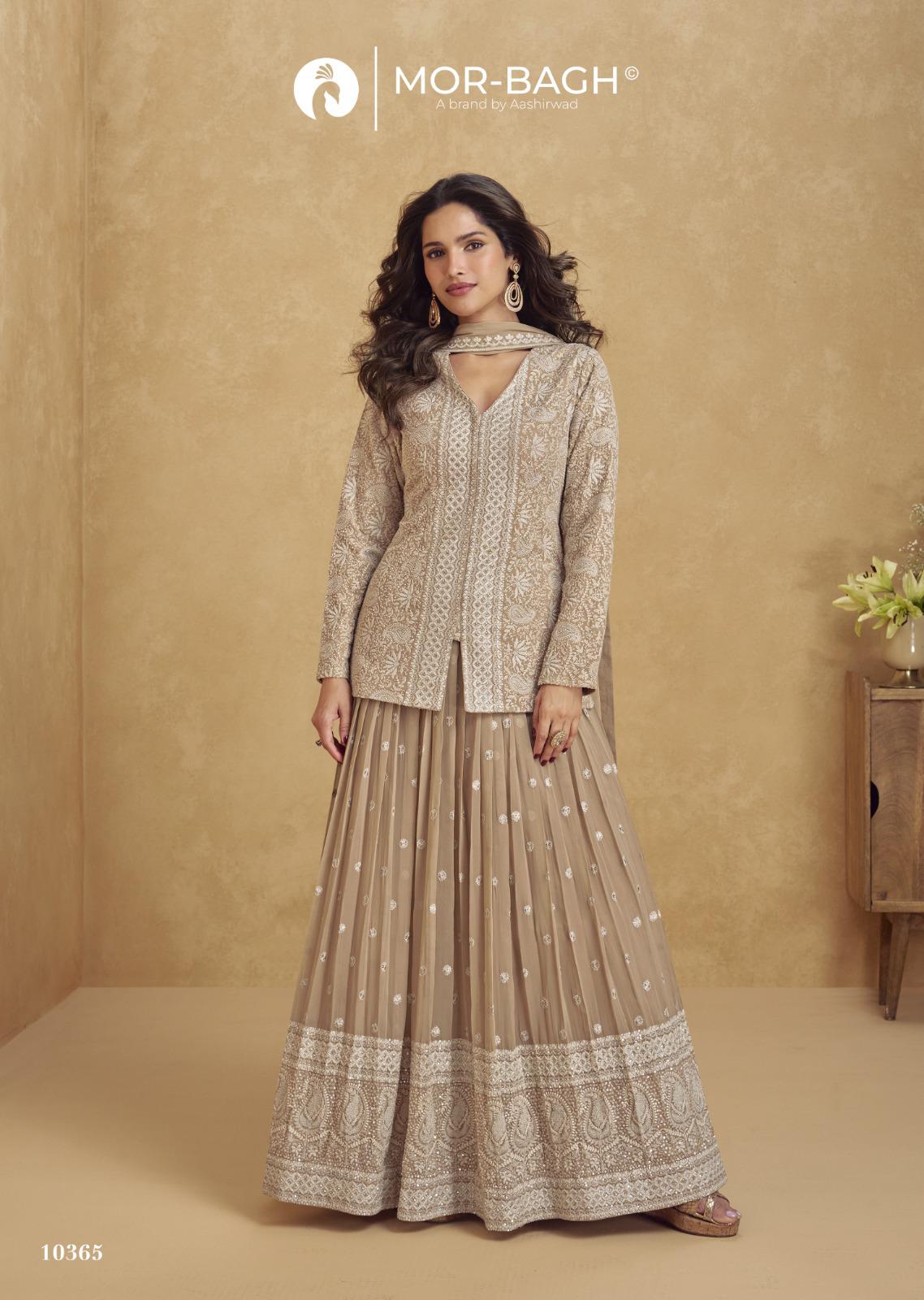 Jhasi Mor Bagh Georgette Indo Western Pair Wholesaler India