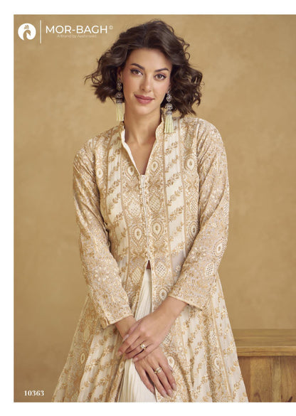 Jhasi Mor Bagh Georgette Indo Western Pair Wholesaler India