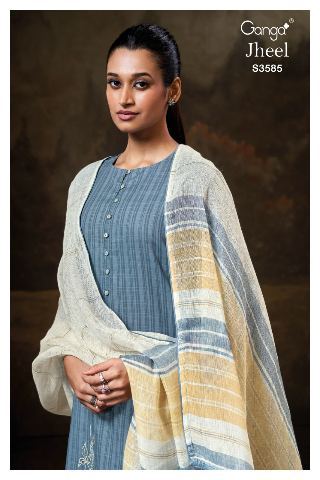 Jheel 3585 Ganga Cotton Plazzo Style Suits Wholesaler Ahmedabad