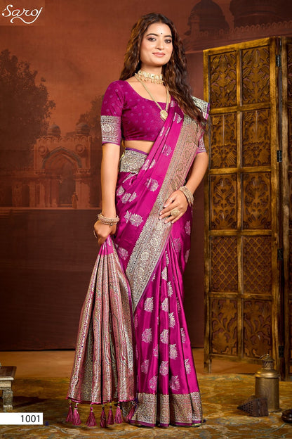 Jhil Mil Satin Saroski Vol 1 Saroj Silk Sarees Wholesaler