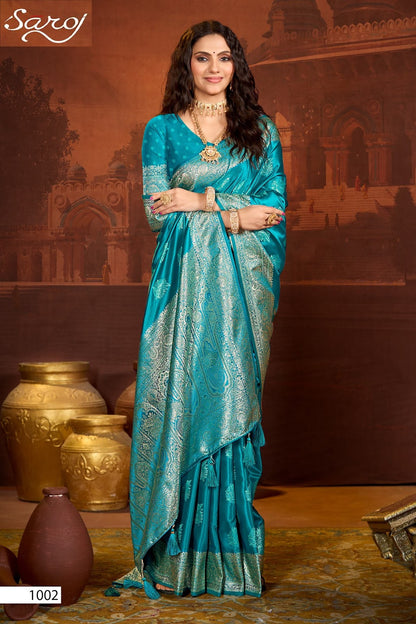 Jhil Mil Satin Saroski Vol 1 Saroj Silk Sarees Wholesaler