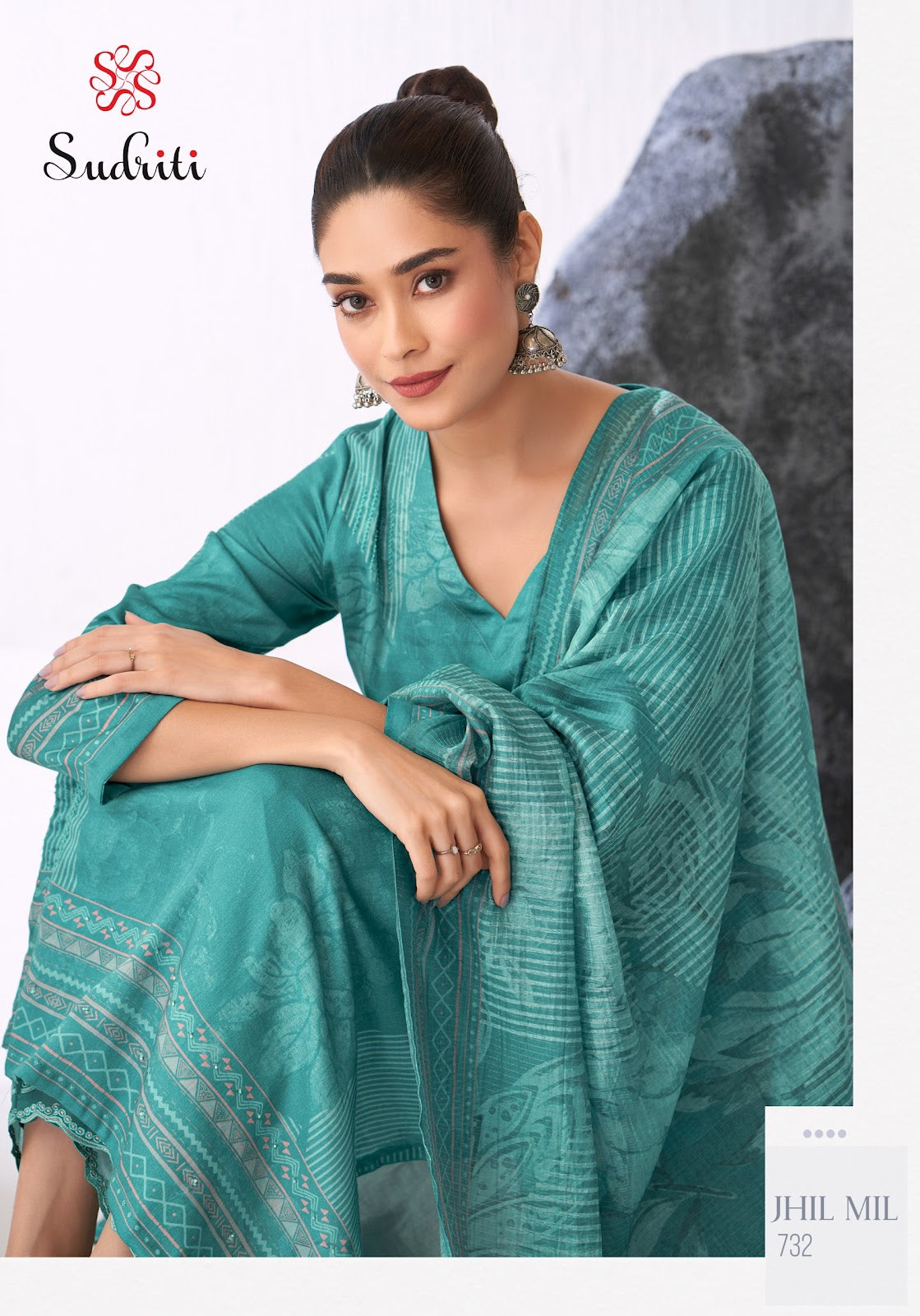 Jhil Mil Sudriti Sahiba Satin Pant Style Suits Supplier Gujarat