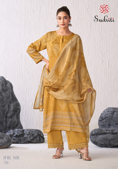 Jhil Mil Sudriti Sahiba Satin Pant Style Suits Supplier Gujarat