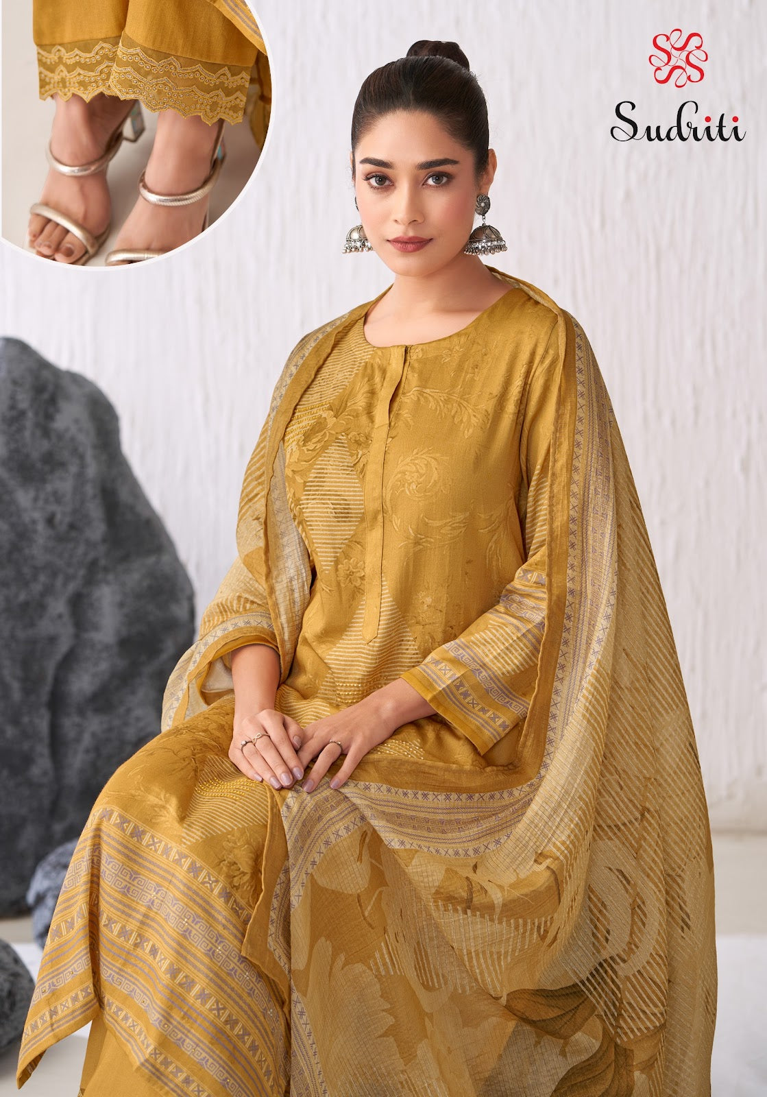 Jhil Mil Sudriti Sahiba Satin Pant Style Suits Supplier Gujarat