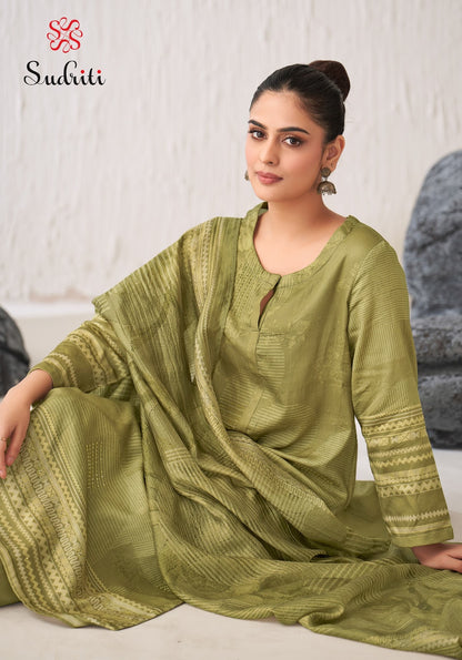 Jhil Mil Sudriti Sahiba Satin Pant Style Suits Supplier Gujarat