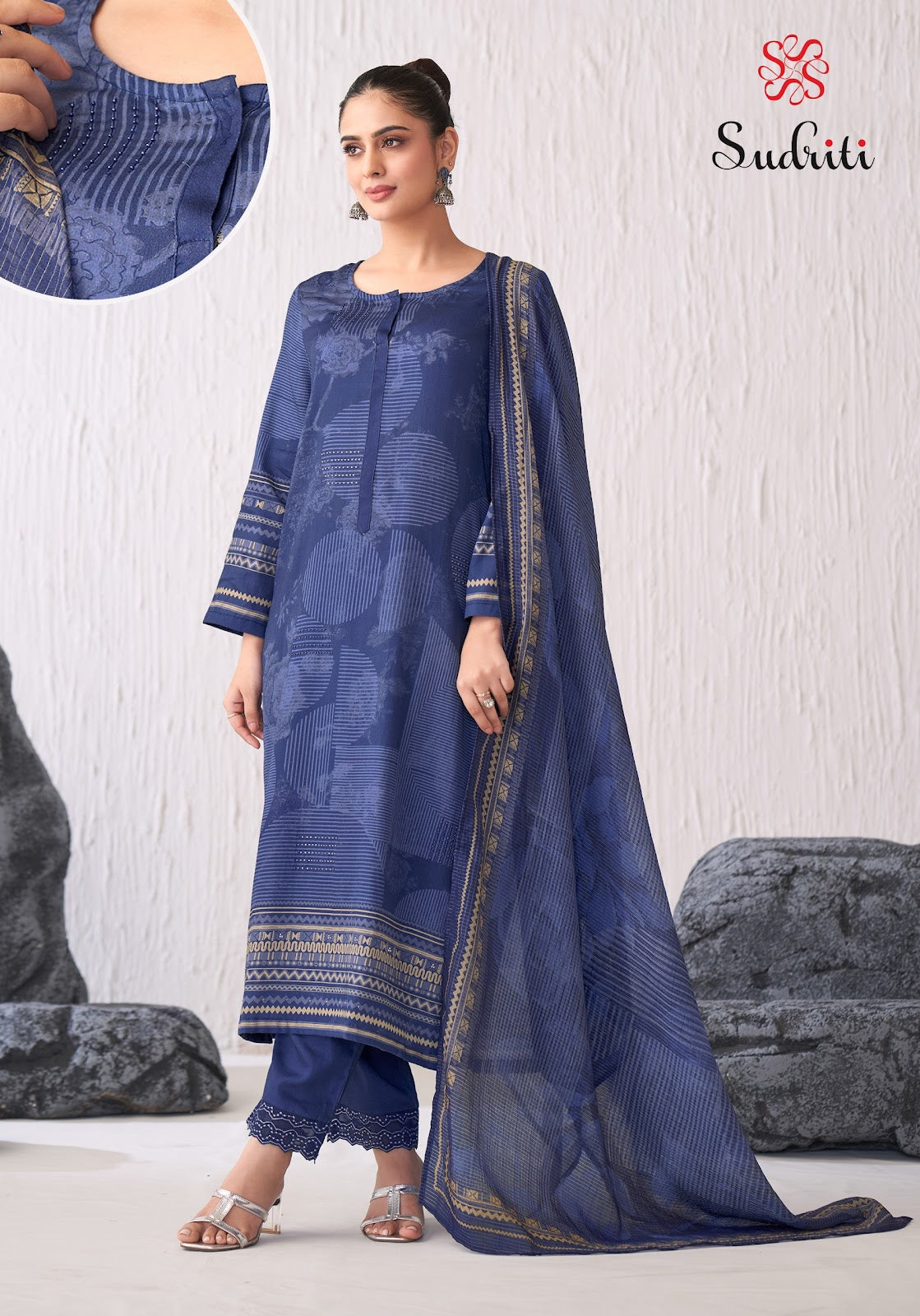 Jhil Mil Sudriti Sahiba Satin Pant Style Suits Supplier Gujarat