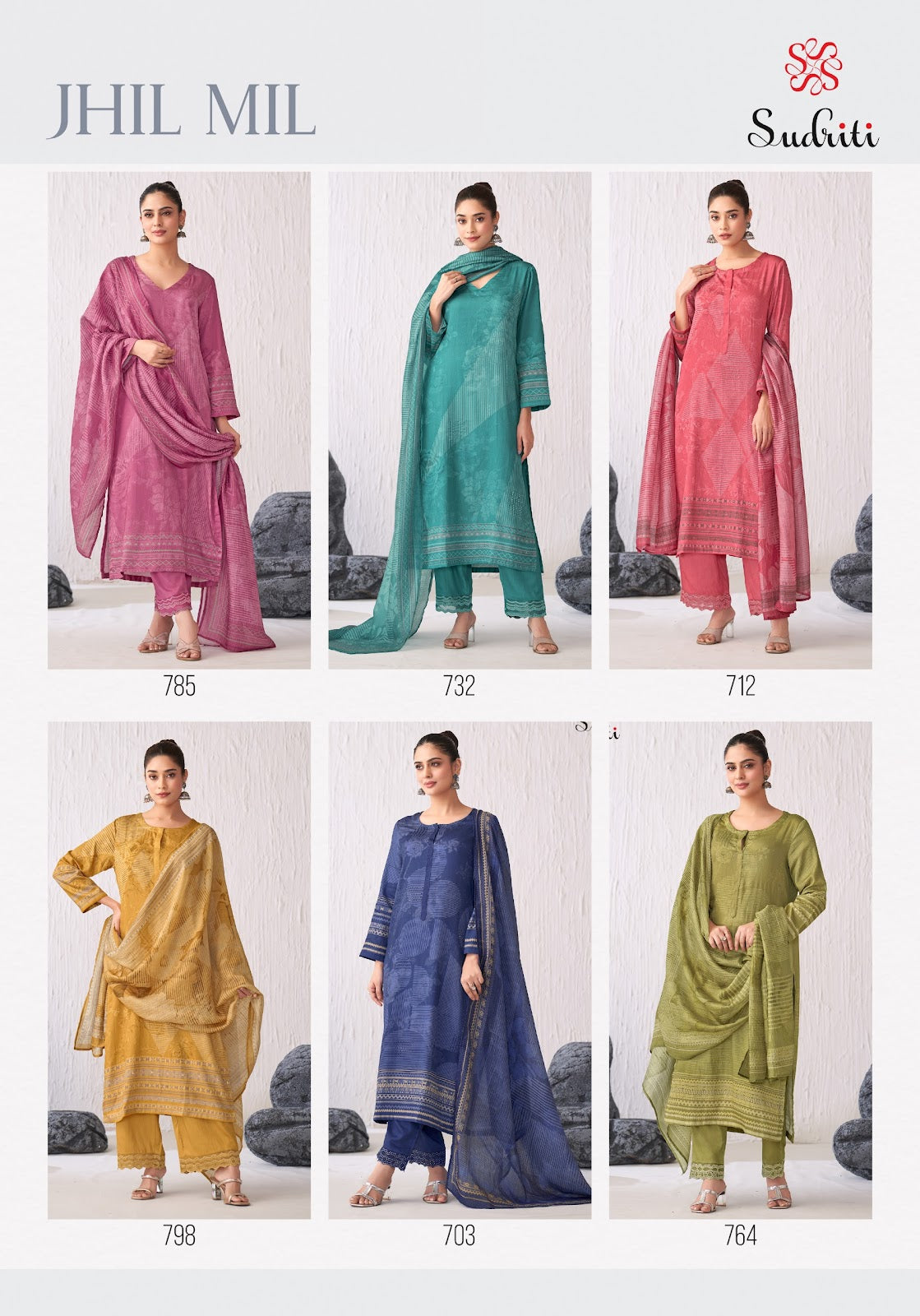 Jhil Mil Sudriti Sahiba Satin Pant Style Suits Supplier Gujarat