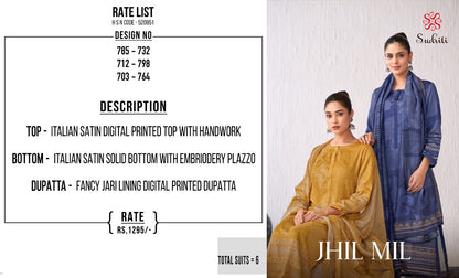 Jhil Mil Sudriti Sahiba Satin Pant Style Suits Supplier Gujarat