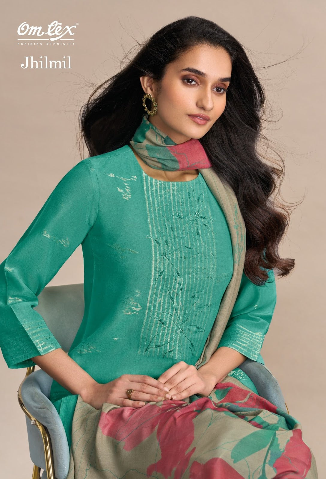 Jhilmil Omtex Linen Pant Style Suits Wholesaler Gujarat